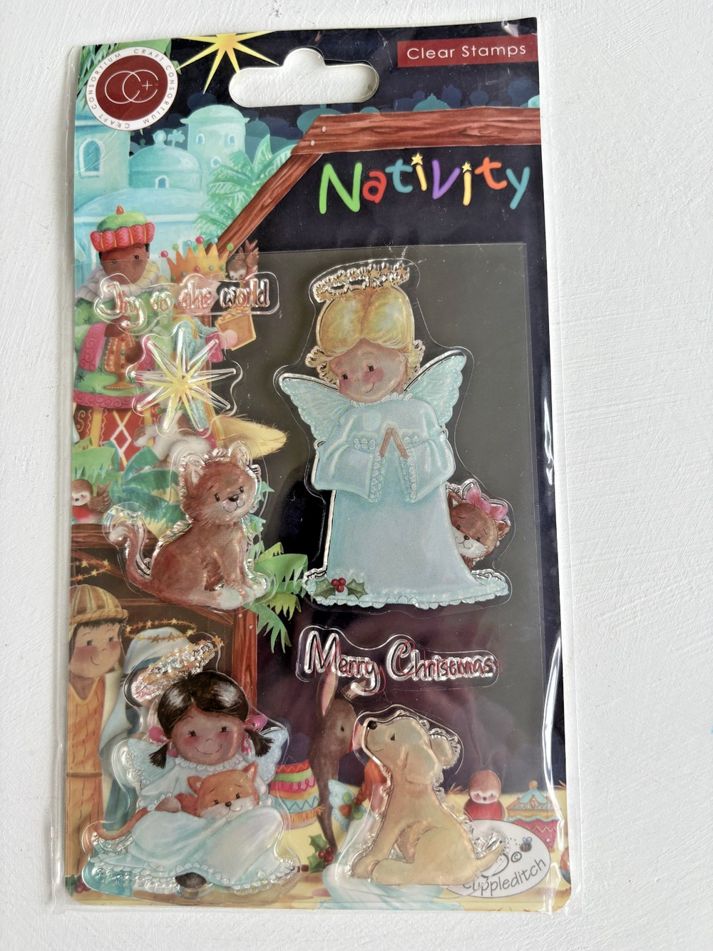 Angels CHRISTMAS Nativity Clear Rubber Stamp Set Craft Consortium CCSTMP050 New